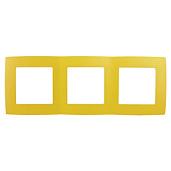 Рамка для розеток и выключателей ЭРА12 3 поста желтый ( 12-5003-21 ) Б0019404 ЭРА
