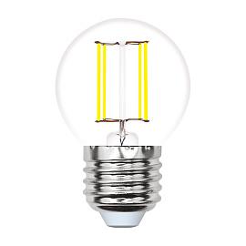 Лампа светодиодная 5 Вт E27 G45 3000К 420Лм прозрачная 200-250В шар Multibright филаментная LED UL-00002370 Uniel