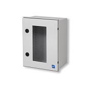 Бокс ЩМП Cubo N 400x500x200 мм, полиэстер, IP66, глухая стенка, прозрачное окно 221x381 мм, полиэстер, IP66 NGRW405020 ENSTO