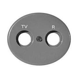 Накладка (центральная плата) для розетки TV+R телевизионной + радио, TACTO серый камень 5550 GP  ABB