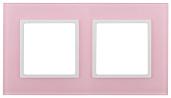 Рамка для розеток и выключателей ЭРА Elegance 2 поста розовый 14-5102-30 Б0034502 ЭРА
