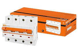 Выключатель автоматический 100А 4П четырехполюсный характеристика D 15кА ВА47-125 SQ0208-0047 TDM