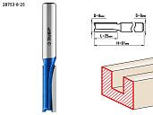 ЗУБР 8x25мм, хвостовик 8мм, фреза пазовая прямая, 28753-8-25, серия Профессионал