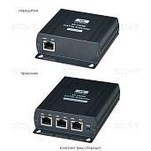 Комплект (передатчик + приемник) для передачи HDMI сигнала по одному кабелю витой пары на расстояние до 140м(CAT6) с возможностью каскадного подключения дополнительных приемников. HE03L-4K SC&T