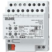 Светорегулятор (диммер) KNX универсальный LED диммер / регулятор оборотов, 1 группа 1 x 500 Вт, высоковольтные LED лампы тип. 3 ... 100 Вт 3901REGHE JUNG