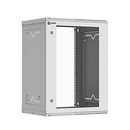 Шкаф телекоммуникационный настенный разборный 15U (600х450) дверь стекло, Astra A серия Basic ITB15G450D EKF