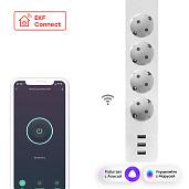 Умный удлинитель c USB Wi-Fi HomeConnect RCE-1-WF EKF