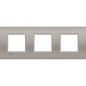 Рамка для розеток и выключателей Air, немецкий стандарт 2+2+2 мод. Цвет "Песчаник" Livinglight LNE4802M3SB Legrand