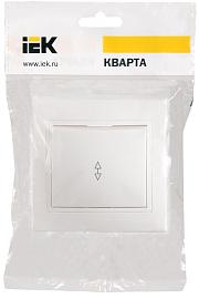 Выключатель одноклавишный проходной ВСп10-1-0-КБ КВАРТА 10А (сх.6) Белый IP20 EVK12-K01-10-DM IEK