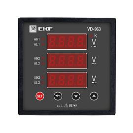 Вольтметр цифровой на панель VD-963 96х96 трехфазный (vd-963) EKF