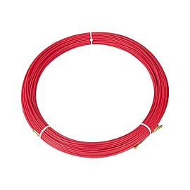 Протяжка кабельная (мини УЗК в бухте), стеклопруток, d=3,5 мм 100 м красная 47-1100