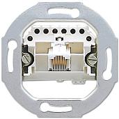 Розетка одинарная RJ11/12 телефонная Ecoprofi 8 полюсов, RJ45 компьютерная категория 3 механизм EPUAE8UPO JUNG