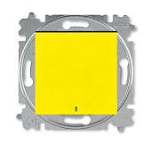 Переключатель одноклавишный LEVIT скрытой установки 10А с подсветкой ориентац. проходной схема 6 механизм с накладкой жёлтый / дымчатый чёрный 2CHH590646A6064 ABB