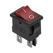 Выключатель клавишный красный с подсветкой 4 контакта 250В 6А вкл-выкл (тип RWB-207 SC-768) 26846 8 Duwi