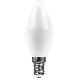 Лампа светодиодная 11 Вт E14 C37 2700К 905Лм матовая 230В свеча теплый белый SBC3711 55131 SAFFIT