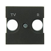 Накладка для розетки TV-R телевизионной 2 модуля, Zenit антрацит N2250.8 AN 2CLA225080N1801 ABB