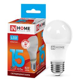 Лампа светодиодная   15Вт Е27 А60 4000К 1350Лм матовая 230В Груша LED-A60-VC 4690612020273 IN HOME