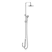 Душевой гарнитур Shower Set 1150мм (лейка, шланг, штанга, верхний душ) хром Milardo 3703F24M76