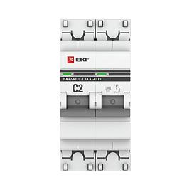 Выключатель автоматический 2P 2А (C) 6кА ВА 47-63 DC mcb4763-DC-2-02C-pro EKF PROxima