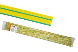 Термоусаживаемая трубка ТУТнг 10/5 желто-зеленая по 1м (50 м)  SQ0518-0217 TDM