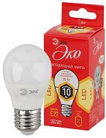 Лампа светодиодная 10 Вт E27 P45 2700К 800Лм матовая 220-240В шар ( ECO LED P45-10W-827-E27 ) Б0032970 ЭРА