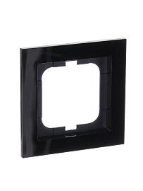 Рамка для розеток и выключателей 1 пост axcent черный (1754-0-4409) 2CKA001754A4409 ABB