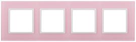 Рамка для розеток и выключателей ЭРА Elegance 4 поста розовый 14-5104-30 Б0034538 ЭРА
