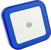 Ночник светодиодный NLE 03-SB-DS квадрат синий с датчиком освещения  230В 4690612028798 IN HOME